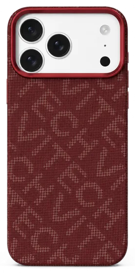 Bordo monogram örgü kılıf